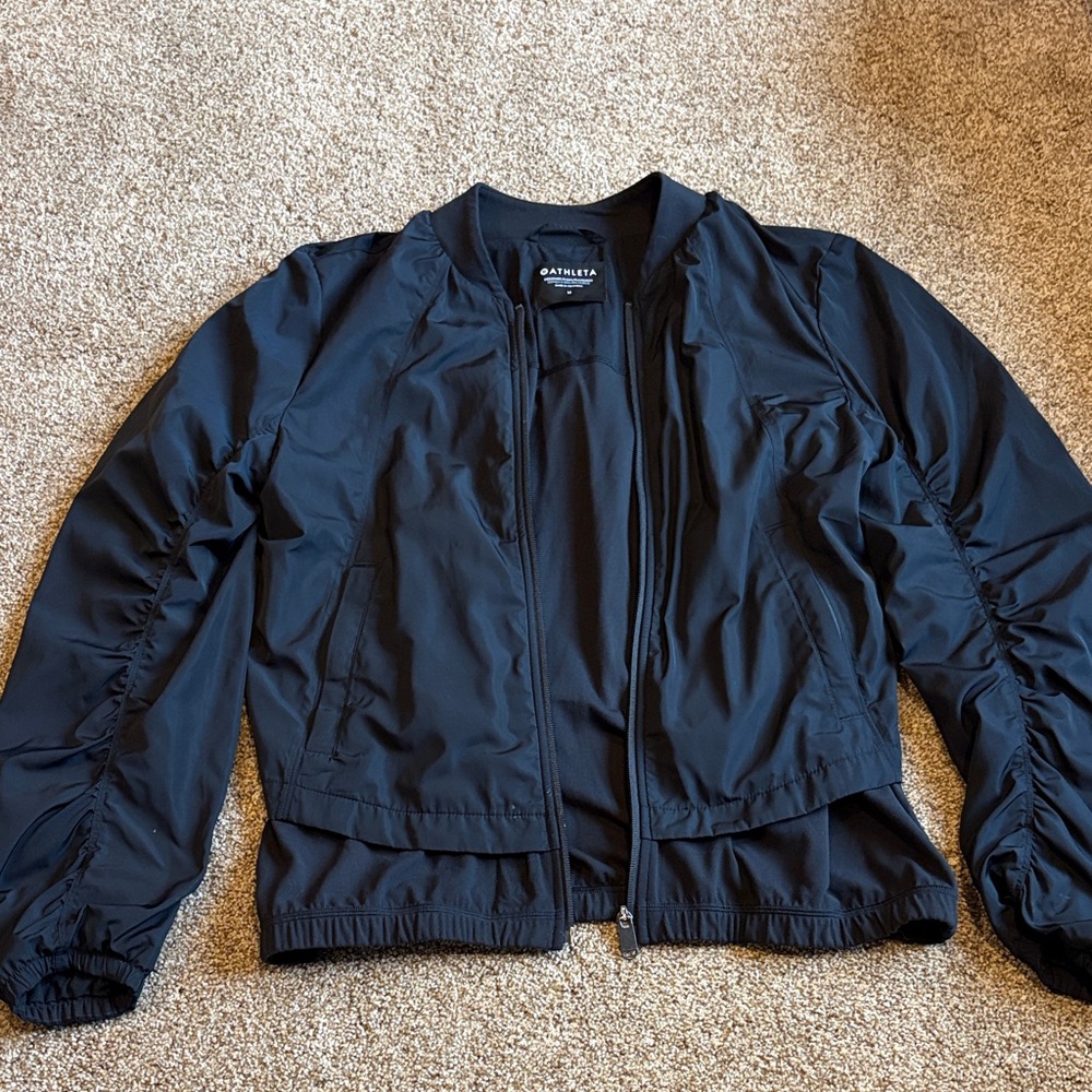 Athleta Black Zip-Up Jacket